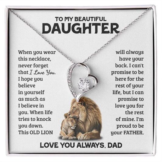 TO MY DAUGHTER - GIFT FROM DAD "I’m Proud To Be Your FATHER" - Forever Love Necklace