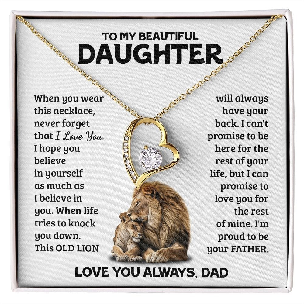 TO MY DAUGHTER - GIFT FROM DAD "I’m Proud To Be Your FATHER" - Forever Love Necklace