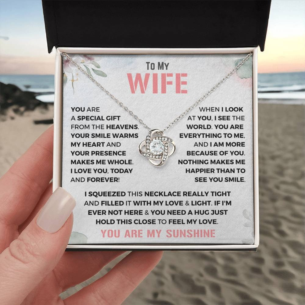 TO MY WIFE "Today and Forever" - FROM HUSBAND - Premium Love Knot Necklace