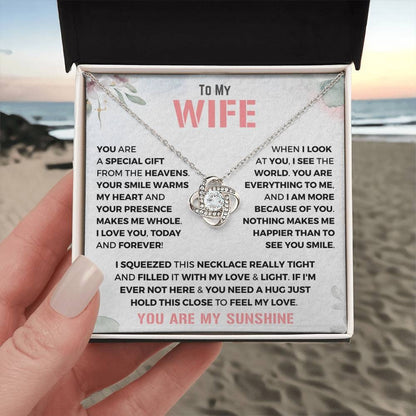 TO MY WIFE "Today and Forever" - FROM HUSBAND - Premium Love Knot Necklace