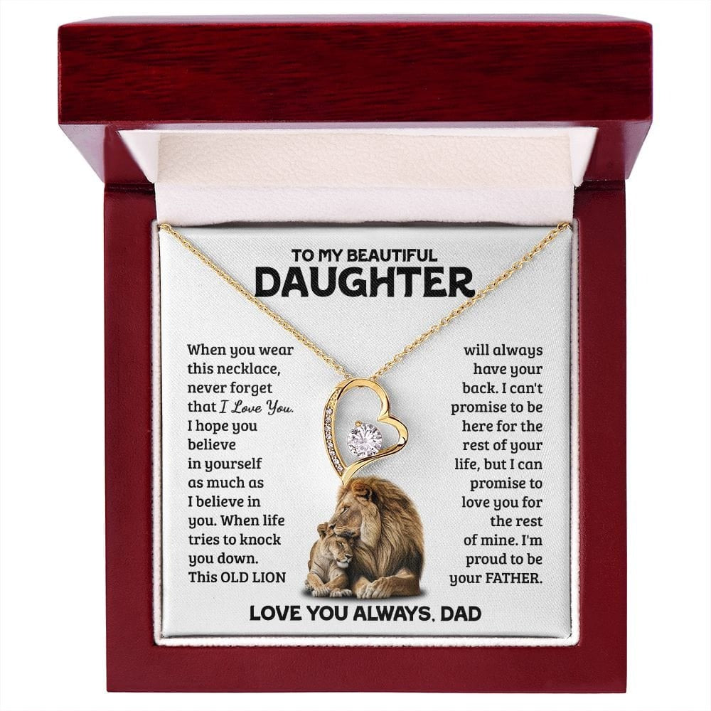 TO MY DAUGHTER - GIFT FROM DAD "I’m Proud To Be Your FATHER" - Forever Love Necklace