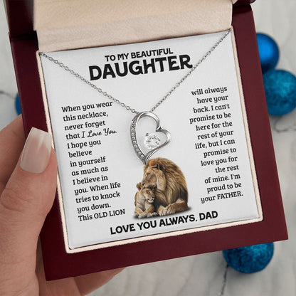 TO MY DAUGHTER - GIFT FROM DAD "I’m Proud To Be Your FATHER" - Forever Love Necklace