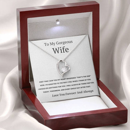 TO MY WIFE - GIFT FROM HUSBAND "The First Time I Saw You My Heart Whispered That's the One" - Forever Love Necklace