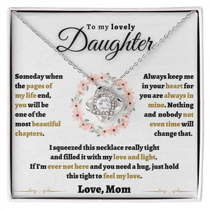 TO MY DAUGHTER FROM MOM - Premium Love Knot Necklace