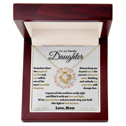 TO MY DAUGHTER FROM MOM - Premium Love Knot Necklace