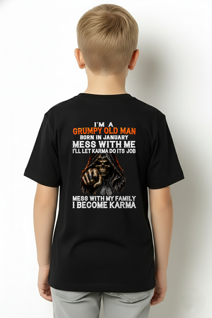 JANUARY SHIRT - I'm A Grumpy Old Man Born In January - Funny Gift For Yourself - KATE01 (SKU2608-486-01)