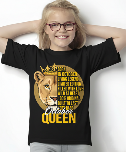 OCTOBER – October Girl Shirt Born In October Living Legend Limited Edition Wild At Heart Very Rare (SKU2602-223-10)
