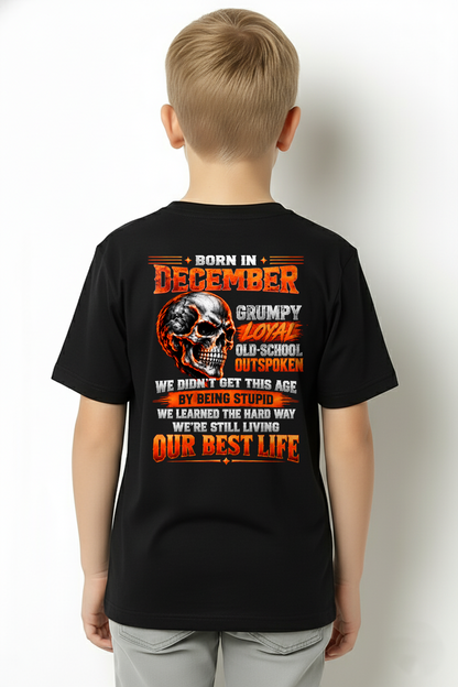 DECEMBER - Born In December, Grumpy Loyal & Old-School - Gift For Men - KATE12 (SKU2610-76-12)