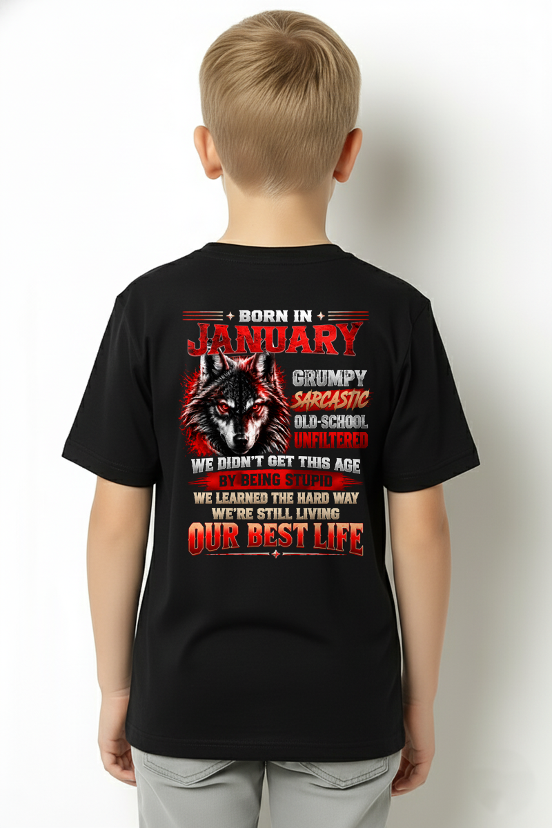 JANUARY - Born In January, Grumpy Sarcastic & Living My Best Life - Gift For Men - KATE01 (SKU2609-378-01)