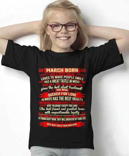 MARCH - Sexy Brain, Sarcastic & Sucker For Love - Gift For Women - KATE03 (SKU2609-319-03)