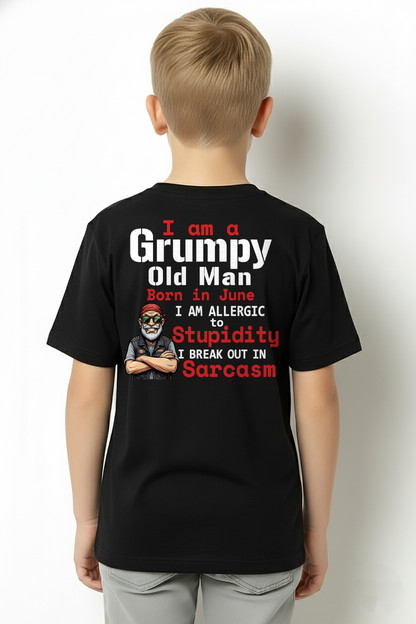 JUNE – I Am A Grumpy Old Man Born In June I Am Allergic To Stupidity I Break Out In Sarcasm – Funny Birthday Gift – Men Shirt (SKU2603-131-06)