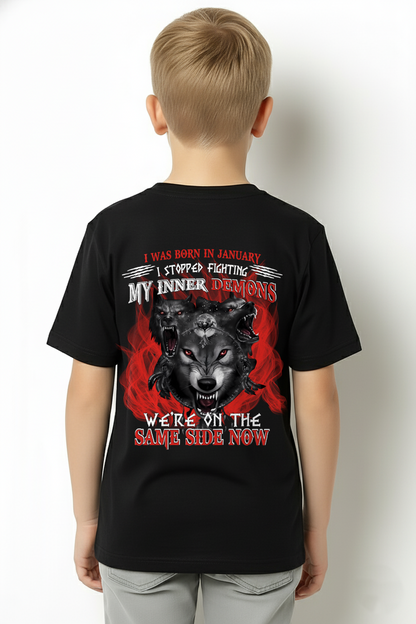 JANUARY SHIRT – I STOPPED FIGHTING MY INNER DEMONS, WE’RE ON THE SAME SIDE NOW – KATE01 (SKU26T-01144-01)