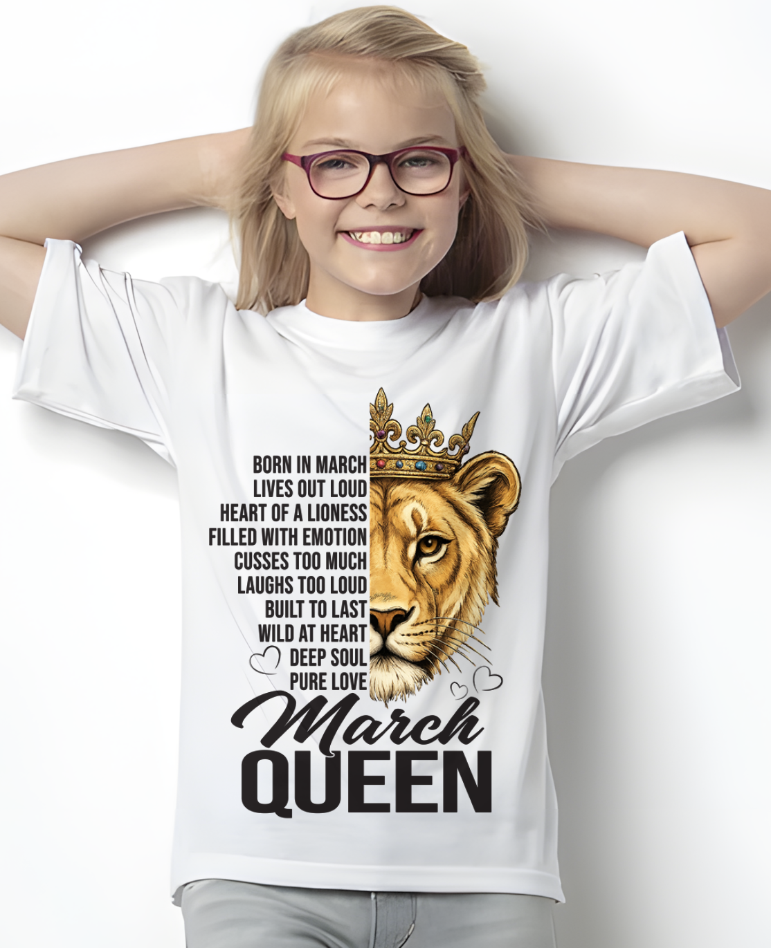 MARCH – March Queen – Born In March – Living Legend Wild At Heart Very Rare – Birthday Gift – Women Shirt (SKU2603-27-03)