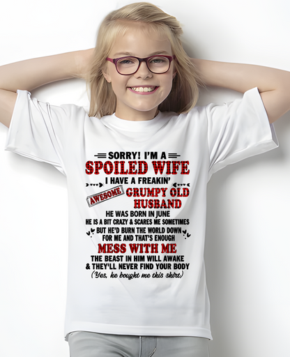 JUNE - AWESOME WIFE - PERFECT GIFT FOR YOUR HUSBAND - (SKU2606-251-06)
