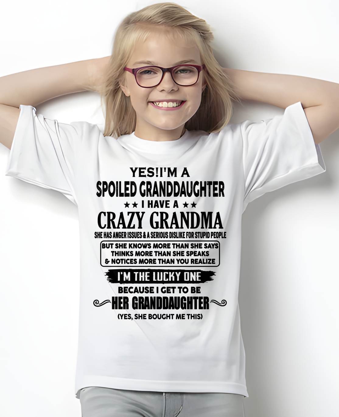 LUCKY GRANDDAUGHTER! - FROM GRANDMA - KATE00 (SKU12-119-00)