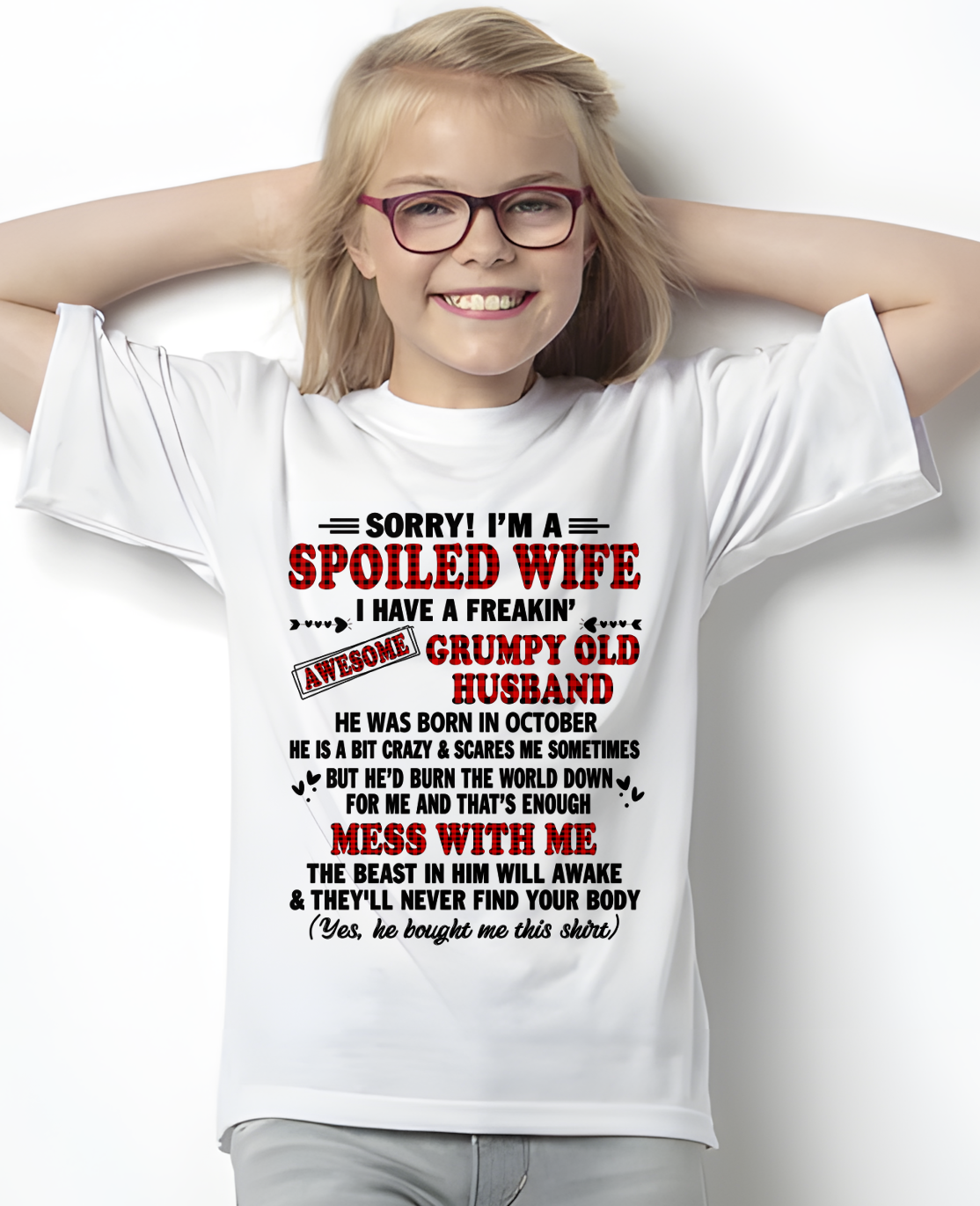 OCTOBER - AWESOME WIFE - PERFECT GIFT FOR YOUR HUSBAND - (SKU2606-251-10)
