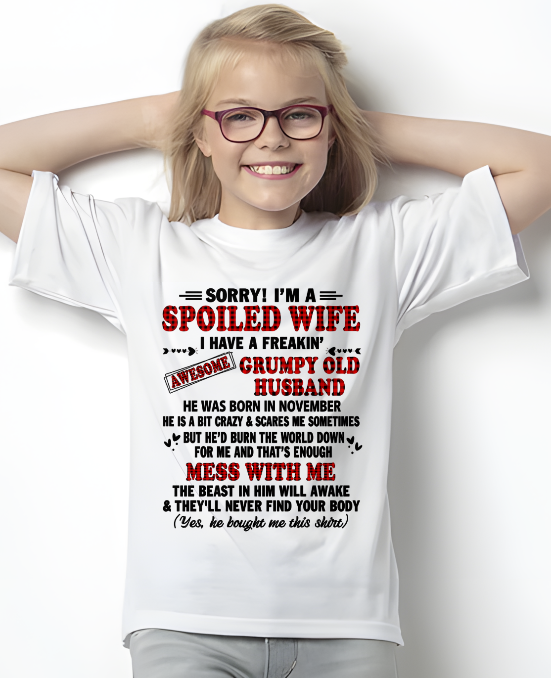 NOVEMBER - AWESOME WIFE - PERFECT GIFT FOR YOUR HUSBAND - (SKU2606-251-11)