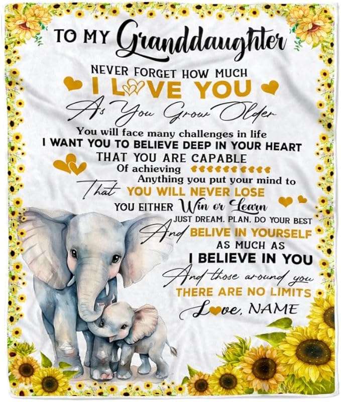 Special Gift For Your Granddaughter Blanket - From Grandma (SKUB12-271)