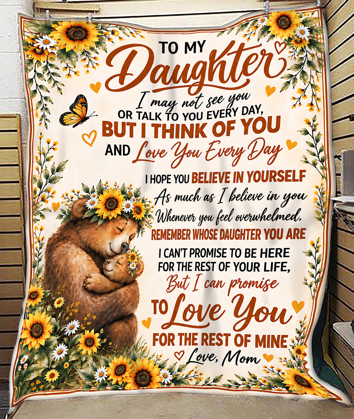 BLANKET - FROM DAD TO DAUGHTER - I LOVE YOU MY DAUGHTER (SKU2609-203)
