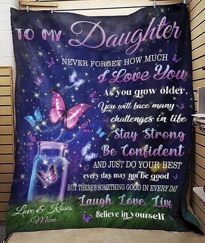 BLANKET FOR DAUGHTER – COMFORT & WARMTH GIFT FROM MOM Sherpa Fleece Quilt Blanket KATE00 (SKUB12-123)