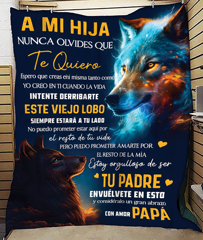 Manta para Hija – Regalo de Consuelo y Calidez de Papá Manta Acolchada de Forro Polar Sherpa NTTDsp (SKUB11-71)