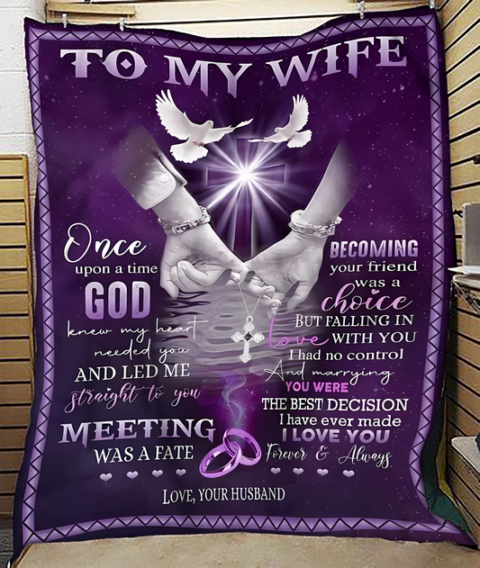 Special Gift For Your Wife Blanket - From Husband (SKU-CHAU-B16) FULL