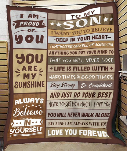 Special Gift For Your Son Blanket - From Mom (SKUB12-236)