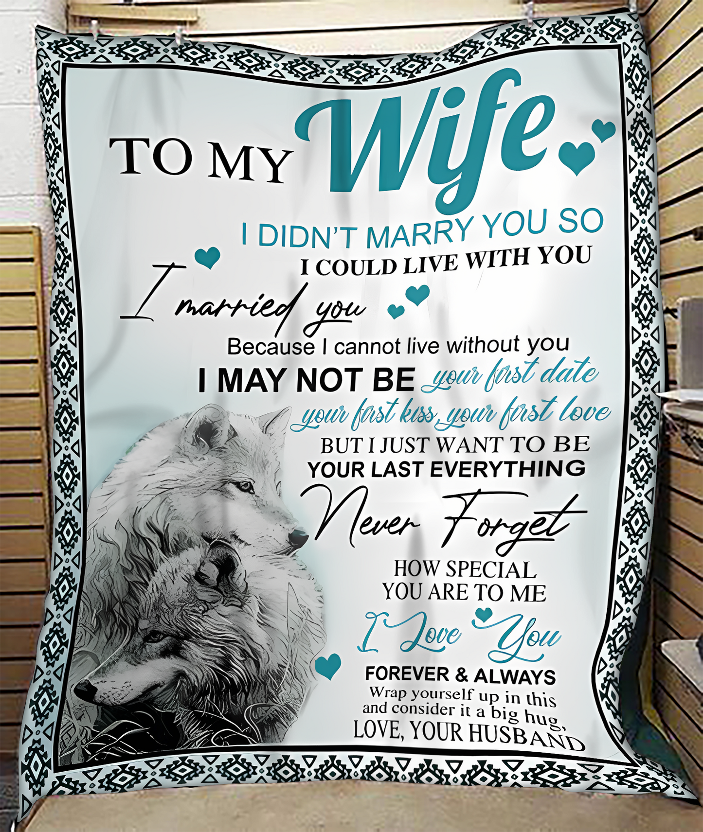 Special Gift For Your Wife Blanket - From Husband (SKU-CHAU-B15) FULL