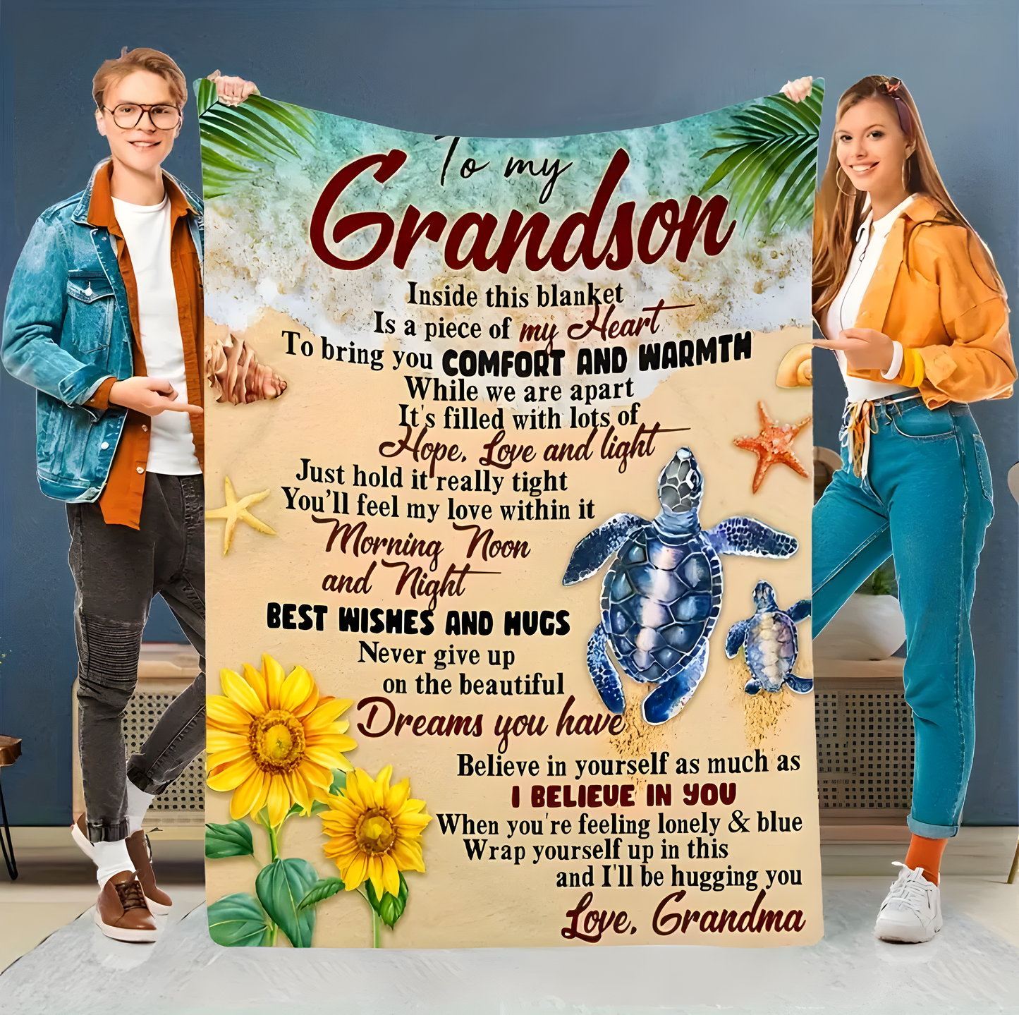 Special Gift For Your Grandson Blanket - From Grandma (SKUB11-142)