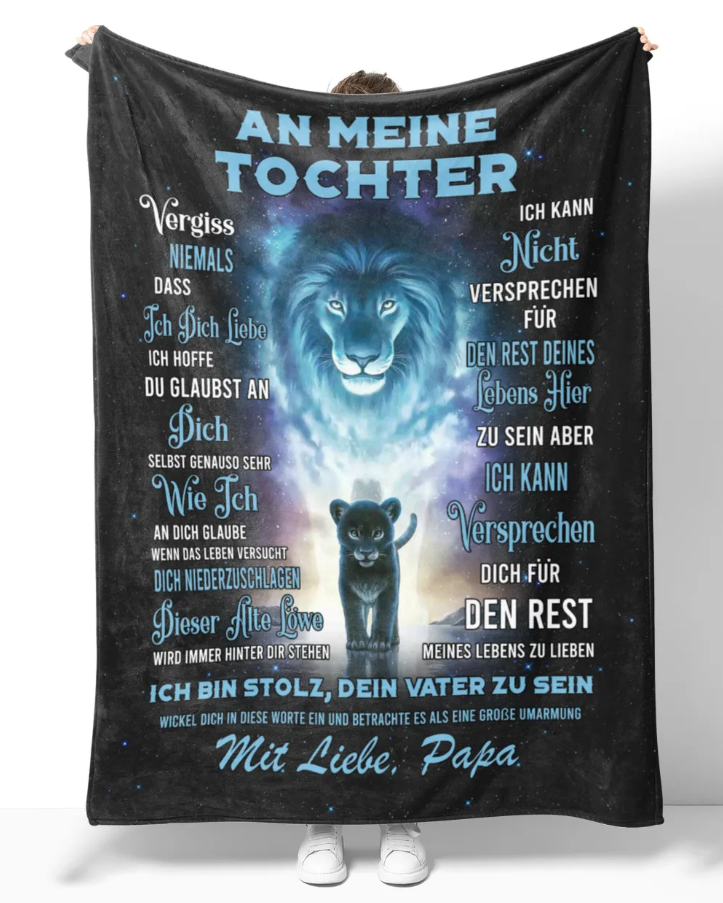 Besonderes Geschenk für deinen Tochter – Decke von Papa