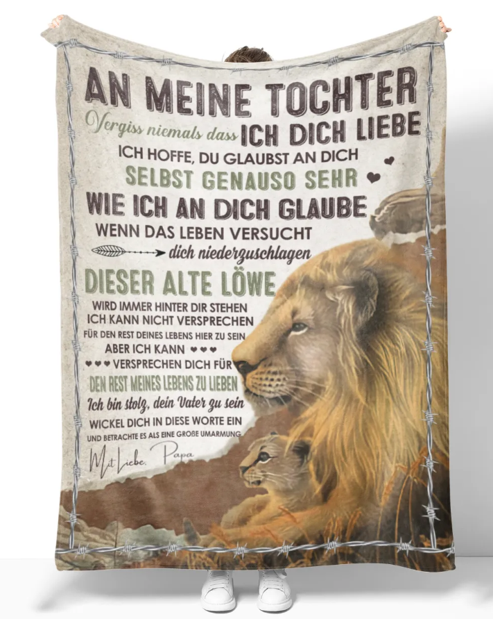 Besonderes Geschenk für deinen Tochter – Decke von Papa