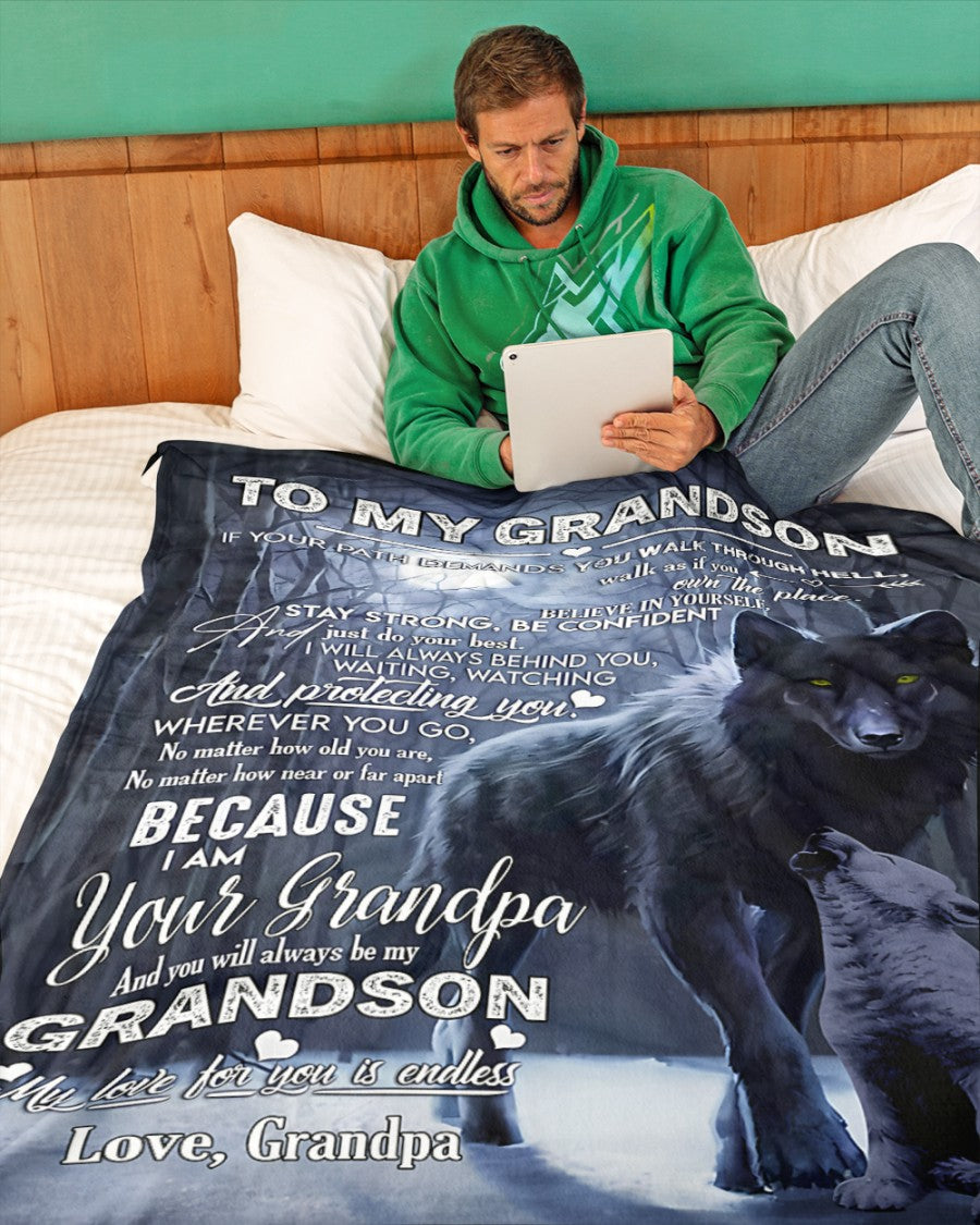 Special Gift For Your Grandson Blanket - From Grandpa (SKUB10-93)