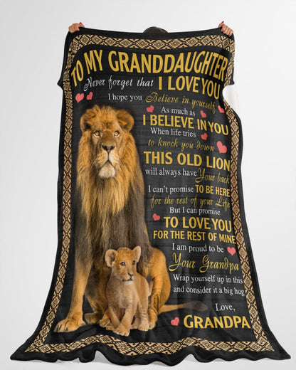 Special Gift For Your Granddaughter Blanket - From Grandpa (SKUB07-184)