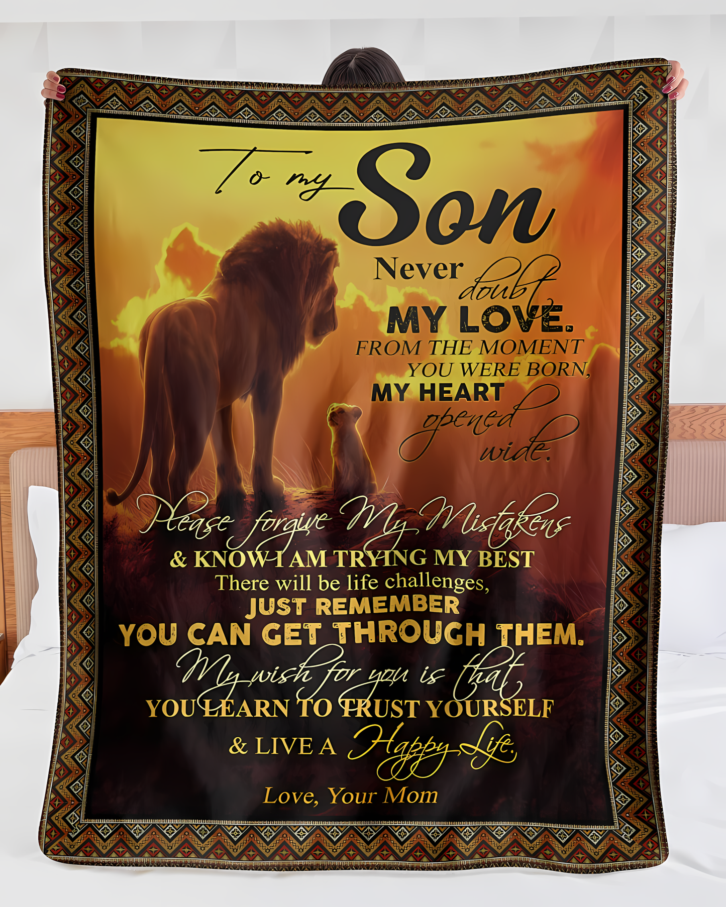 Special Gift For Your Son Blanket - From Mom (SKU-CHAU-B28)