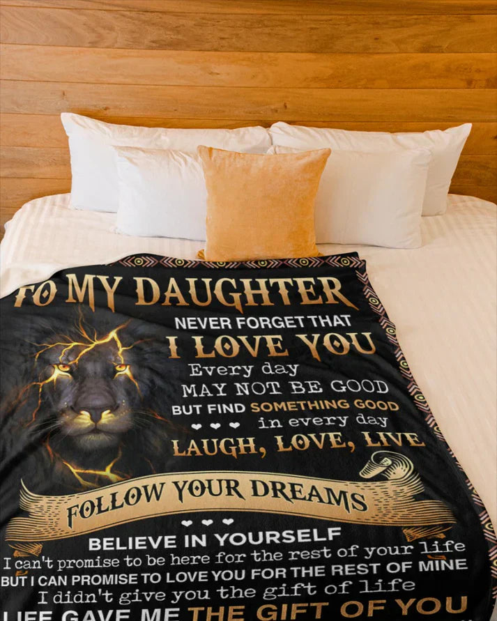 BLANKET FOR DAUGHTER - GIFT FROM DAD - COMFORT & WARMTH GIFT (SKUB06-80)