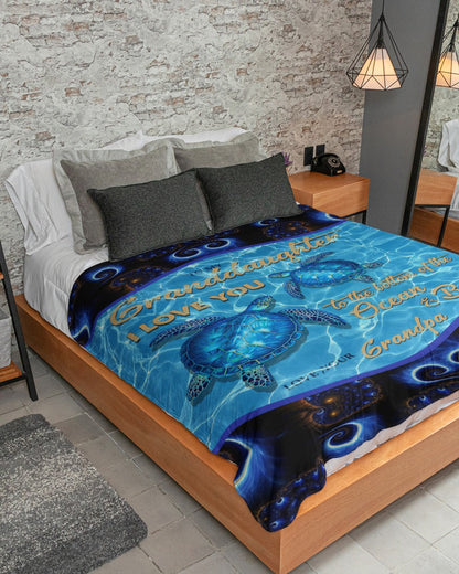 Special Gift For Your Granddaughter Blanket - From Grandpa