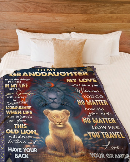 Special Gift For Your Granddaughter Blanket - From Grandpa (SKUB10-172)