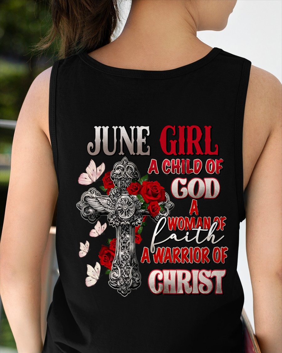 JUNE – June Girl A Child Of God Shirt – Woman Of Faith Christian Apparel – Warrior Of Christ Gift for Women (SKU2604-243-06)