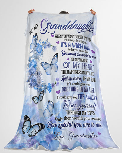 TO MY GRANDDAUGHTER - GIFT FOR GRANDDAUGHTER - Sherpa Fleece Blanket From Grandma (SKUB-NTTD-06)