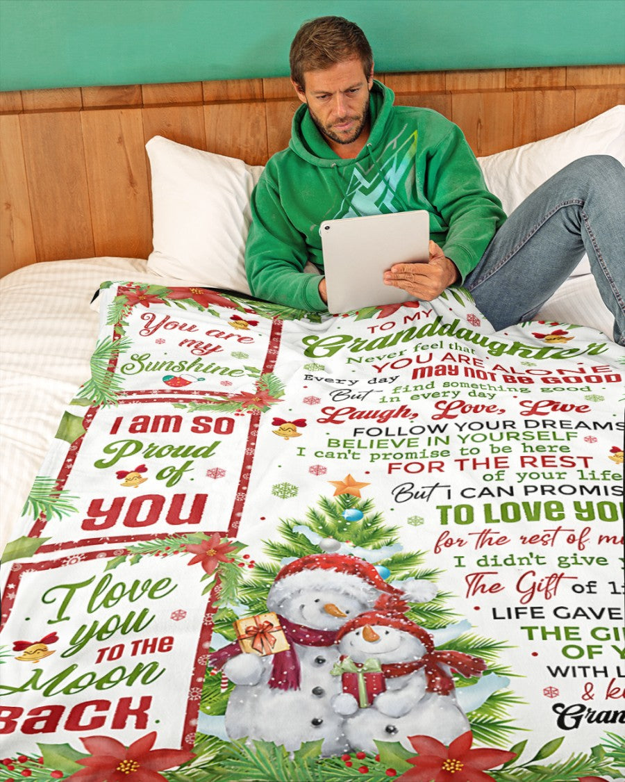 BLANKET FOR GRANDDAUGHTER – COMFORT & WARMTH GIFT Sherpa Fleece Blanket NTTD00 (SKUB-CHRISTMAS)