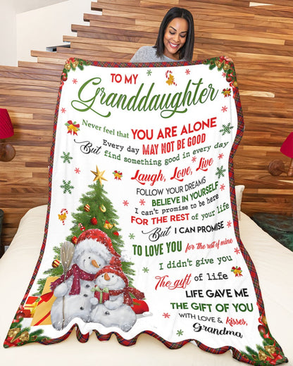 BLANKET FOR GRANDDAUGHTER – COMFORT & WARMTH GIFT Sherpa Fleece Blanket NTTD00 (SKUB-CHRISTMAS2)