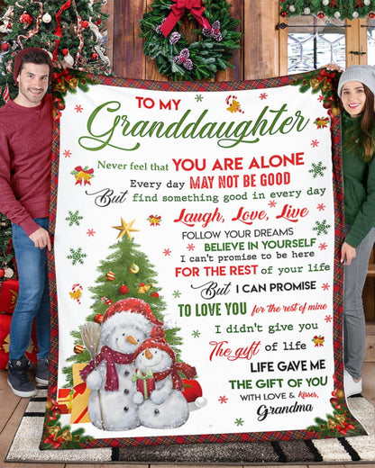 BLANKET FOR GRANDDAUGHTER – COMFORT & WARMTH GIFT Sherpa Fleece Blanket NTTD00 (SKUB-CHRISTMAS2)