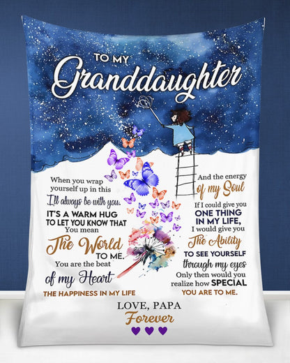 TO MY GRANDDAUGHTER - GIFT FOR GRANDDAUGHTER - Sherpa Fleece Blanket (SKUB10-82)