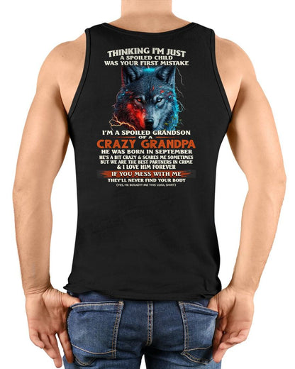 SEPTEMBER - SPOILED GRANDSON - GIFT FROM GRANDPA - KATE09 (SKU26T-01-43-09)