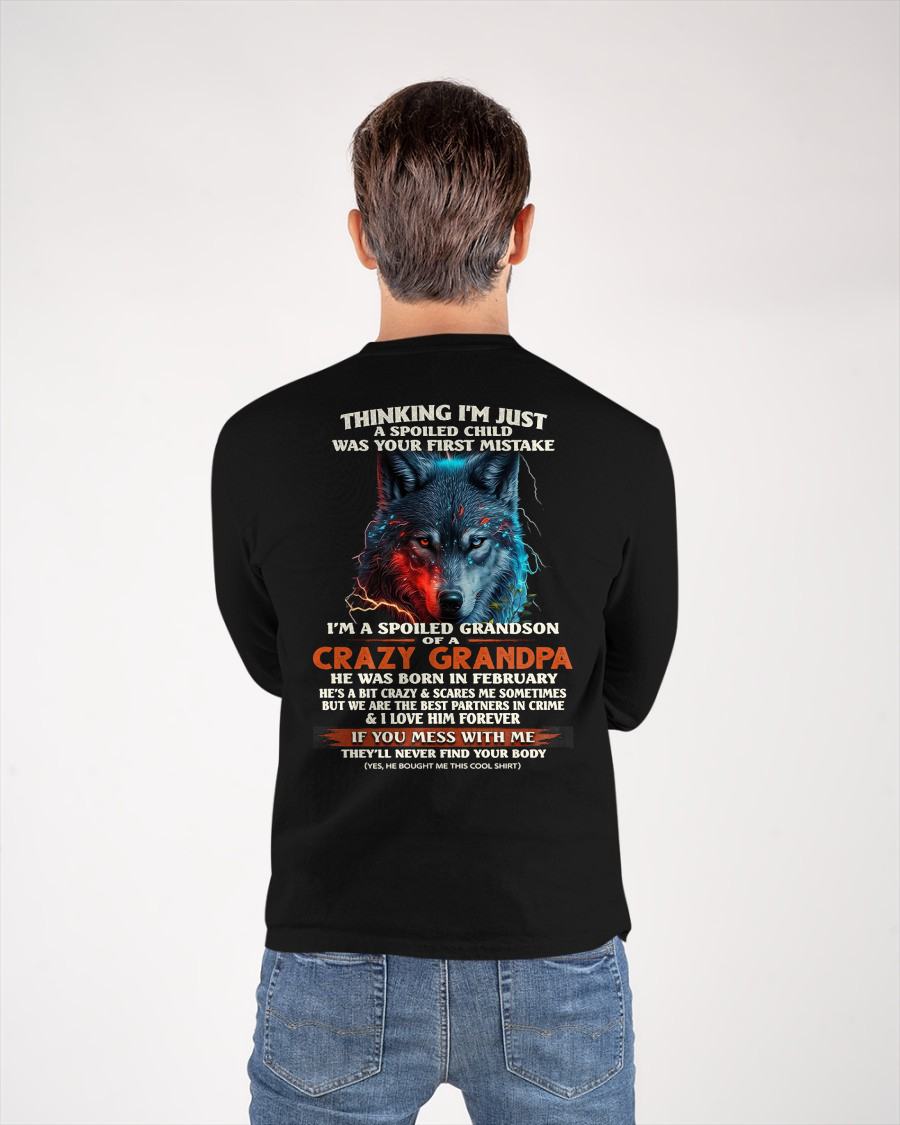 FEBRUARY - SPOILED GRANDSON - GIFT FROM GRANDPA - KATE02 (SKU26T-01-43-02)