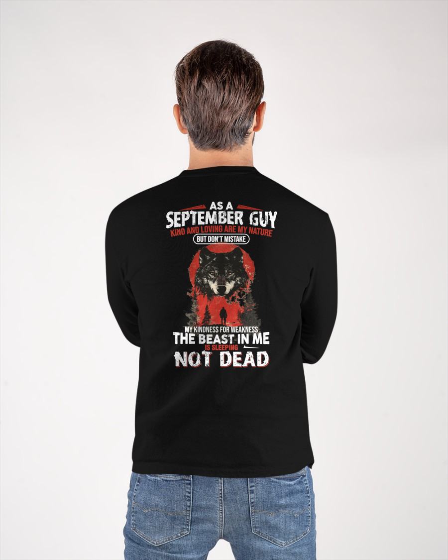 SEPTEMBER - KIND AND LOVING ARE MY NATURE - BIRTHDAY T-SHIRT FOR MEN - KATE09 (SKU26T-01-17-09)