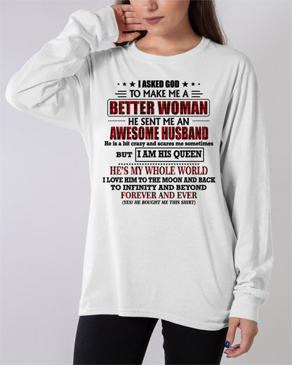 GOD SENT ME AN AWESOME HUSBAND - GIFT FROM HUSBAND - KATE00 (SKU12-321-00)