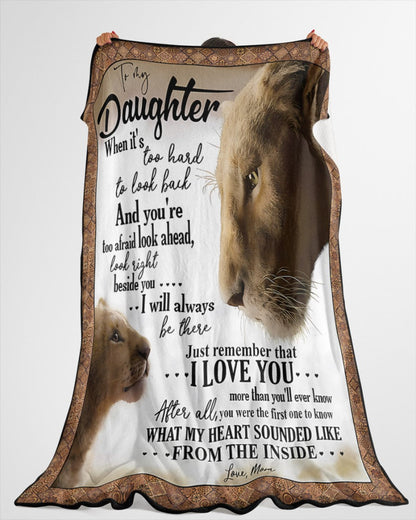 TO MY DAUGHTER - GIFT FOR DAUGHTER - Sherpa Fleece Quilt Blanket (SKUB08-20)