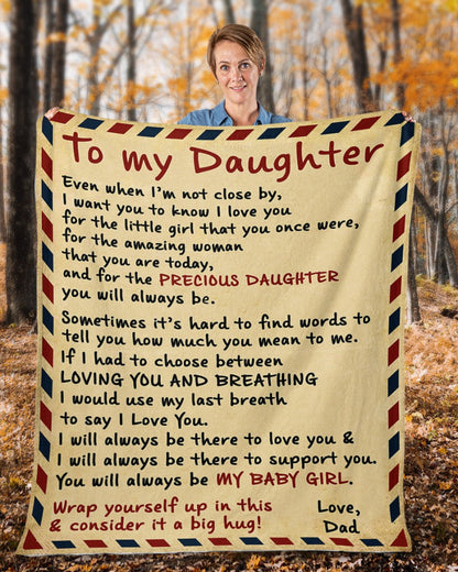 TO MY DAUGHTER - GIFT FOR DAUGHTER - Sherpa Fleece Quilt Blanket (SKUB10-140)