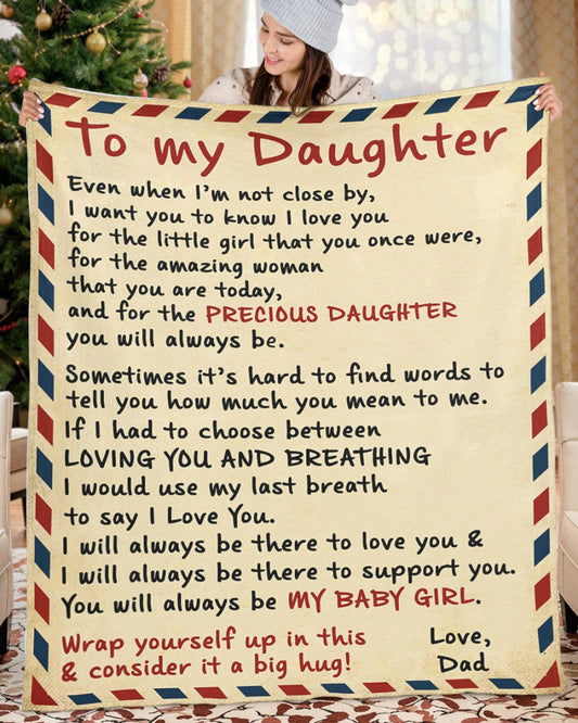 TO MY DAUGHTER - GIFT FOR DAUGHTER - Sherpa Fleece Quilt Blanket (SKUB10-140)